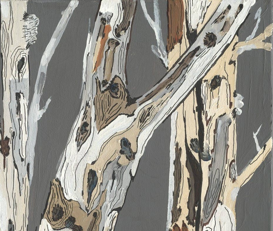Oversized Horizontal Tree Art; Extra Large Wall Art, Canvas Print ...