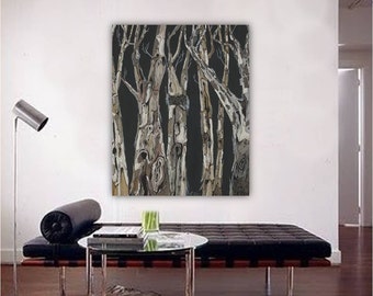 Oversized Masculine home decor, extra large vertical wall art, black and white canvas art prints, gift for men, bedroom dining room wall art