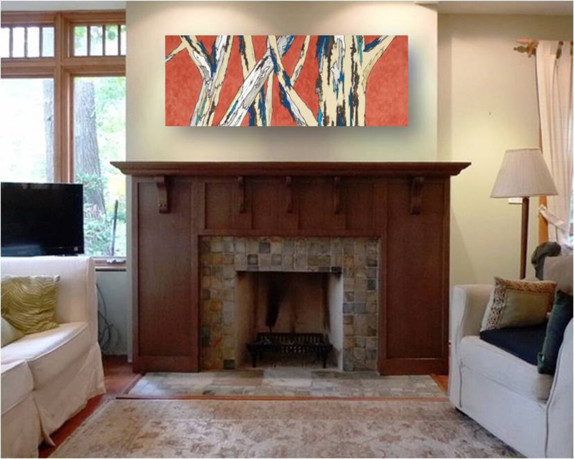 Oversized Long Horizontal Wall Art Giclee Canvas Print Etsy