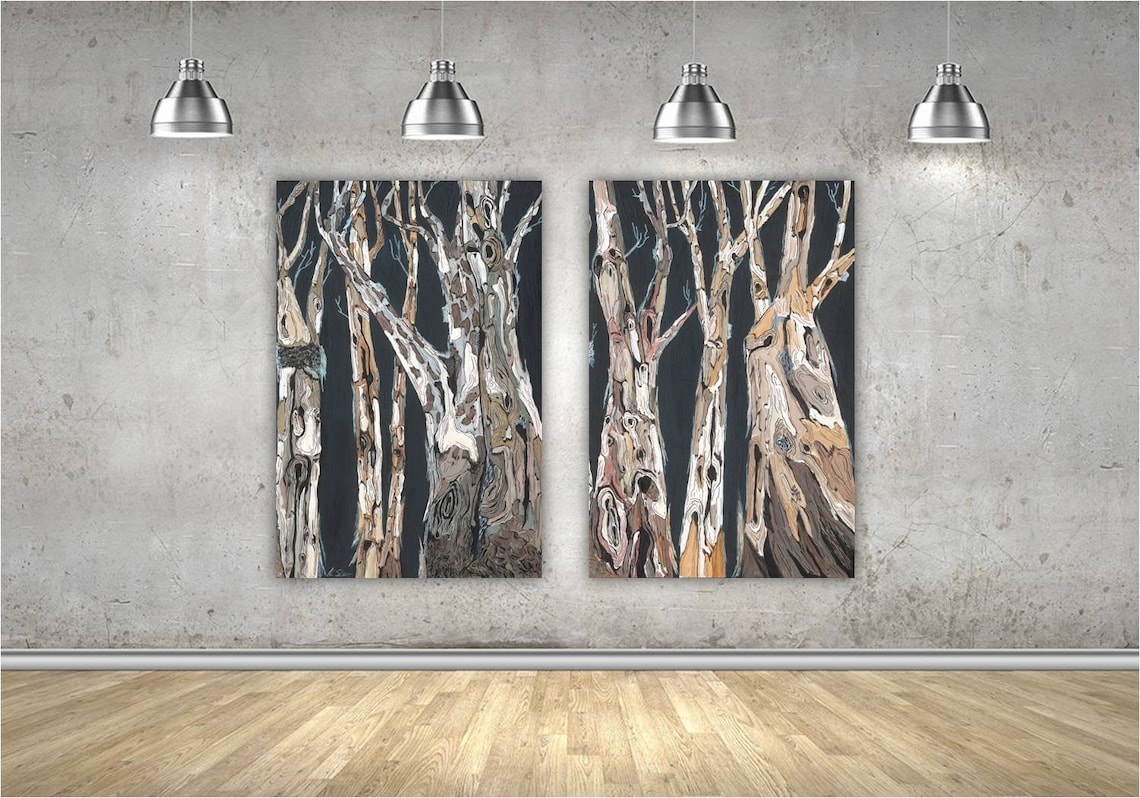 Extra Large Diptych Set Oversized Wall Art Huge Canvas Art Etsy