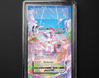 Sylveon Vmax 093/069 Eevee Heroes Hr, Pokemon Extended Art Slab Background, PSA CGC TAG, Digital Download