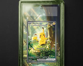 Pikachu ex SAR Pokemon TCG Extended Art Slab Display Background | Digital Download