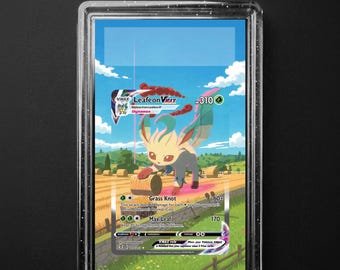 Leafeon Vmax 089/069 Eevee Heroes Hr, Pokemon Extended Art Slab Background, PSA CGC TAG, Digital Download