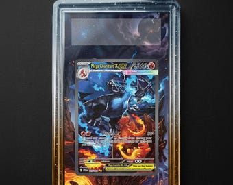 Charizard ex Phantasmal Flames Pokemon TCG Extended Art Slab Display Background | Digital Download