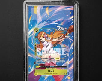 Nami OP08-106 Two Legends Super Rare Alt Art, One Piece Extended Art Slab Background, PSA CGC TAG, Digital Download