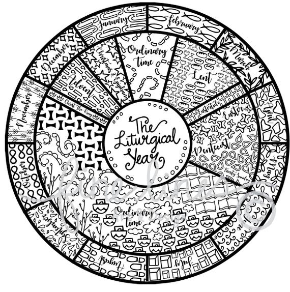 liturgical calendar printable resource etsy