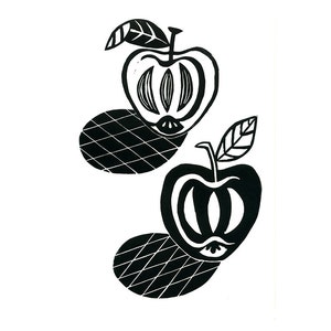 Apples Still Life Linocut Print