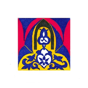 Alhambra VI Linocut Hand Pulled Original Relief Print 1/30
