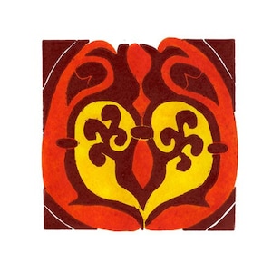 Alhambra IV Linocut Hand Pulled Original Relief Print Edition of 30