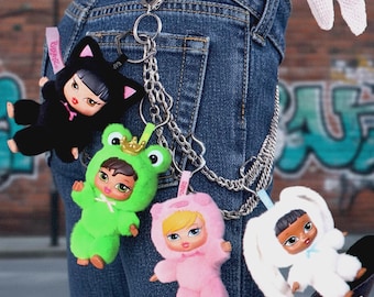 Authentische Bratz Bratziez Iconz Plüschtier Puppe Schlüsselanhänger Anhänger Jade Roxxi Phoebe
