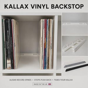 Kallax Record Backstop for Vinyl Storage: Adjustable Insert Keeps 12in Records at the Front