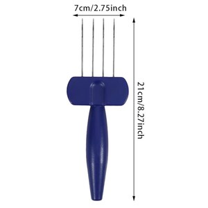 Portable Latch Hook Tool, 4Pcs Latch Needle Knitting Crochet Hooks for Binding Off & Edging