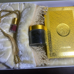 Lyxigt islamiskt presentset | Bön, Oud Bakhoor, parfym och Korankollektion