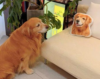 Custom 3D Pet Pillow, Personalized Photo Pillow for Dog Cat, Custom Face Pillow, Pet Memorial Gift, Pet Loss Gift, POD Gift for Pet Lovers