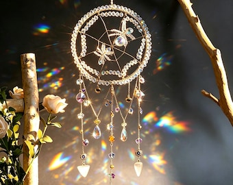 Spinvormige kristallen dromenvanger Suncatcher Rainbow Prism Uniek spiritueel zegencadeau voor interieur