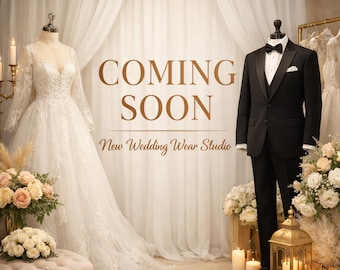 Próximamente: Nuevo estudio de moda nupcial: vestidos de novia y esmóquines.