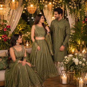 green colour dresses for mehndi It's mehndi day (Mehndi outfits for bridesmaids, mehndi outfit for bride sister, patiala suit, mehndi outfit, green dress, dresses design for mehndi, mehndi dress, mehndi function, wedding dresses, bride maids outfit) #weddinglook #