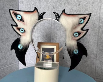 Cosplay Ohren: Cthulhu, Halloween, Haarband, Weiß und Schwarz, handgemacht