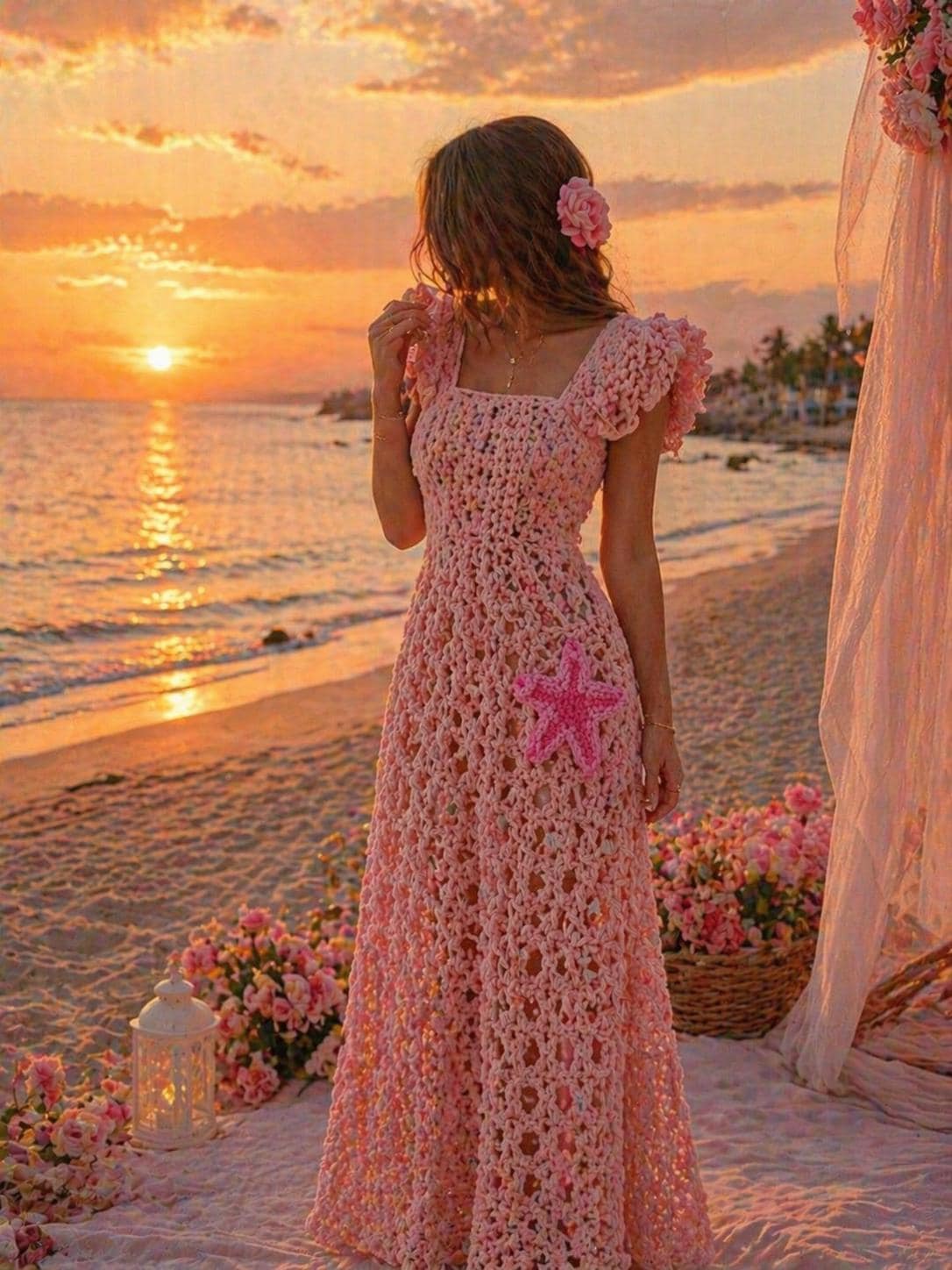 open lace back dress Ivory Guipure Lace Maxi Dress - All Dresses