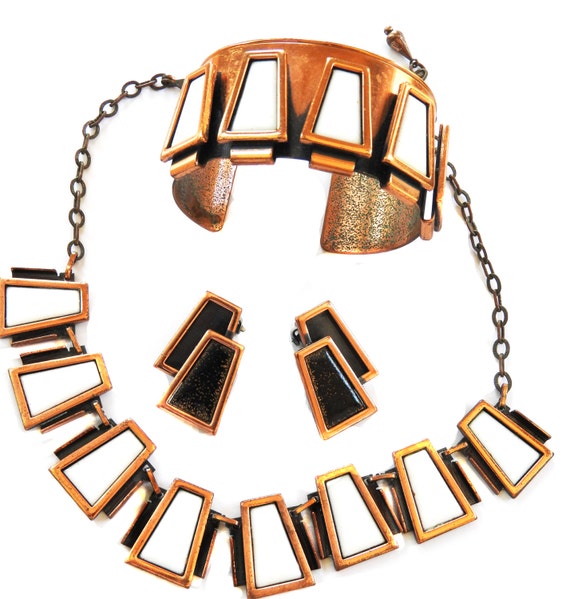 Mid Century Modern Matisse Cuff Bracelet Necklace