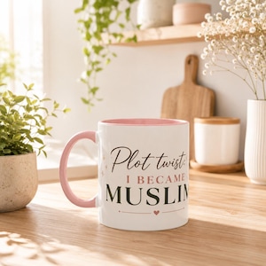 Taza "Giro argumental: Me convertí al Islam" / Regalo para mujeres conversas al Islam / Taza de café para mujeres musulmanas / Taza de té islámico / Regalo para mujeres con hiyab / Regalo de Eid para ella