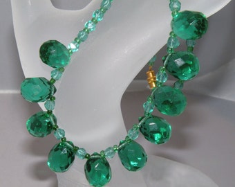 1920s Green Glass Flapper Era