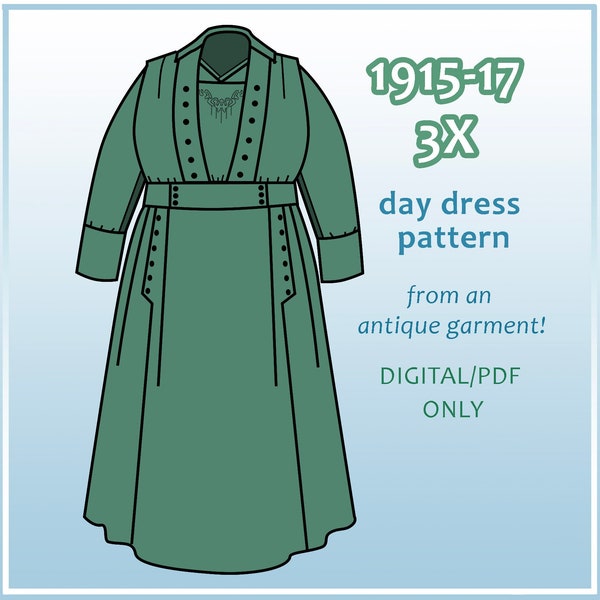 Edwardian Dress Pattern - Etsy