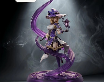 Genshin Impact – Lisa (SFW) | Arcane Dominion STL Statue | 3D Print Model | Digital STL File