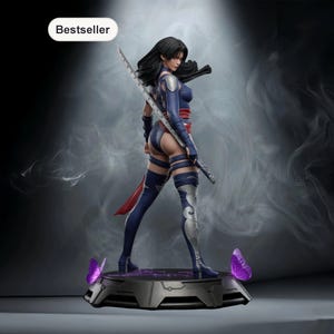 Marvel – Psylocke | Psionic Dominion STL Statue | 3D Print Model | Digital STL File