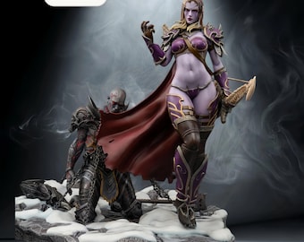 World Of Warcraft – Sylvanas Windrunner | Banshee Eclipse STL Statue | 3D Print Model | Digital STL File
