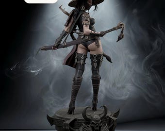 Original – Ninja Assassins Waifu | Shadow Vow Eclipse STL Statue | 3D Print Model | Digital STL File