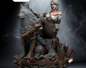 The Witcher – Ciri | Elder Blood Fury STL Statue | 3D Print Model | Digital STL File