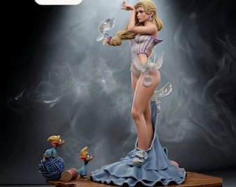 Disney – Pin Up Cinderella | Glass-Slipper Elegance STL Statue | 3D Print Model | Digital STL File