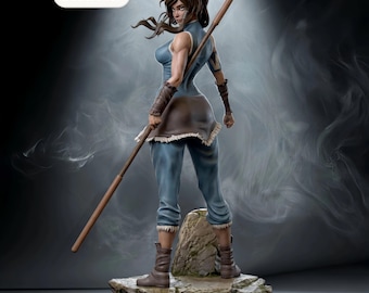 Spiritbound Elemental Champion | Mystic Bending Heroine | Collectible Statue | STL 3D PRINT Files