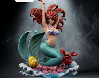 The Little Mermaid – Ariel | Oceanborn Eclipse STL Statue | 3D Print Model | Digital STL File