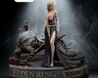Elden Ring – Marika and Maliketh | Twin Oath Dominion STL Statue | 3D Print Model | Digital STL File
