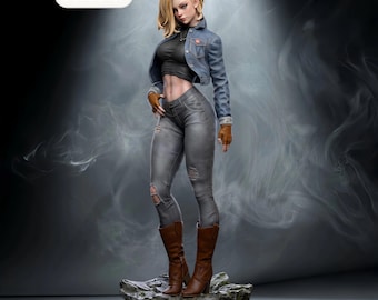 Cyborg Enforcer 18 | Retro Sci‑Fi Fighter | Anime Display Figure | STL 3D PRINT Files