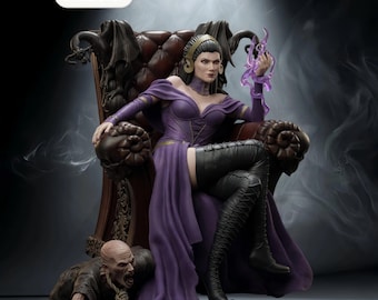 Magic: The Gathering – Liliana Vess | Necromancer Ascension STL Statue | 3D Print Model | Digital STL File