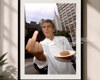 Vintage Chef Photography Print, Retro Kitchen Wall Art, Foodie Decor, Culinary Poster, Restaurant Art, Digital Download