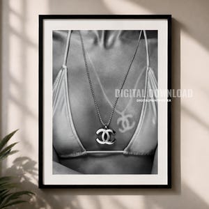 Tan Lines Poster, High Fashion Poster, Dorm Room Poster, Chic Poster, Digital Download, Tan Lines Chanel Poster Printable Digital Download