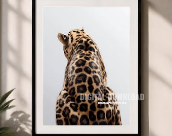 Cheetah Print Wall Art, Leopard Poster, Safari Animal Decor, Jungle Wildlife Artwork, Modern Minimalist Printable, Digital Download