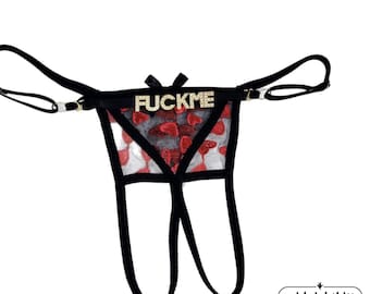 Custom Personalized Name Thong with Sliver or Gold Rhinestone Letters