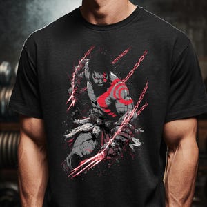 Spartan Warrior Anime Shirt | Greek Mythology Graphic Tee | Gym Rage Gift | Chain Blade Fighter | Comfort Colors 1717 Premium Heavyweight
