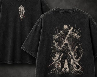 Titan Warrior Anime Shirt, Dark Gym Tee, Comfort Colors 1717