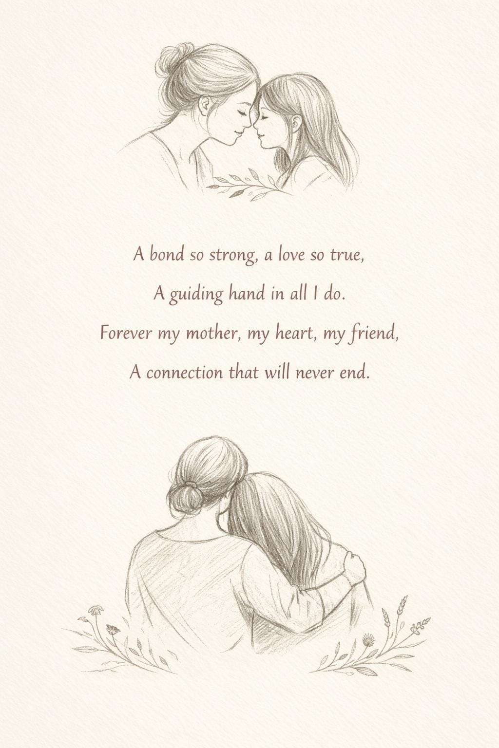 Mother Daughter Poem Print – Sentimental Wall Art (digital Download) - Etsy
