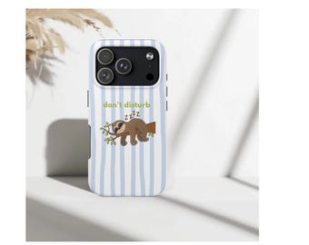 Etui na telefon z leniwcem „Don't Disturb”, urocze, leniwe etui na iPhone'a, zabawne, relaksujące etui z leniwcem, etui na telefon w chłodnym klimacie