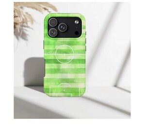 Etui na telefon z motywem boiska piłkarskiego, etui z grafiką piłkarską, prezent dla fanów piłki nożnej