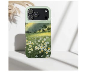 Etui na telefon Cottagecore Floral, etui na iPhone'a z motywem łąki w stylu vintage, estetyczne etui z motywem dzikich kwiatów, etui na telefon z motywem sztuki przyrodniczej, etui botaniczne