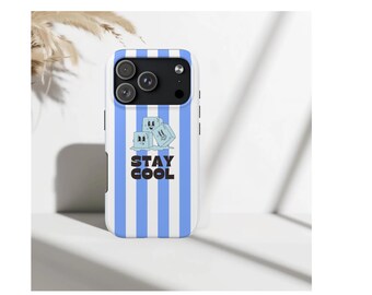Etui na telefon Stay Cool Ice Cubes |, Estetyczne letnie etui na iPhone'a, Minimalistyczne etui z chłodnym wzorem, Etui z grafiką Cool Blue Ice