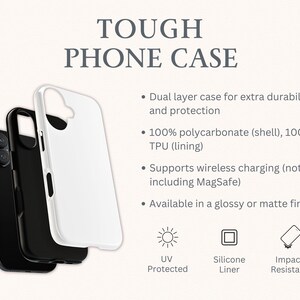 Puede incluir: Se muestran tres fundas para tel&eacute;fono, blancas y negras, con un dise&ntilde;o de doble capa para protecci&oacute;n. Las fundas est&aacute;n hechas de policarbonato y TPU. La imagen tambi&eacute;n muestra protecci&oacute;n UV, un forro de silicona y resistencia al impacto.